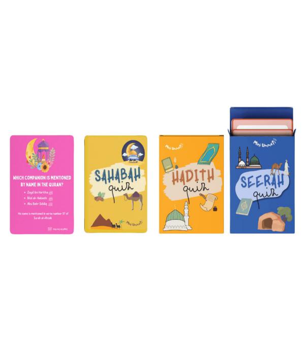 Muhammad ﷺ Quiz Bundle for Kids – Seerah, Hadith, Sahabah & Sahabiyat Islamic Quiz Cards (200+ Cards)