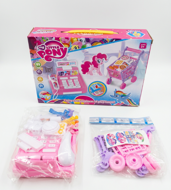 My Little Pony Cash Register and Shopping Cart Toy Set with Play Money ...