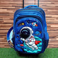 Outer Space World Themed School Trolley Bag for Grade 3 to Grade 6 (18030)