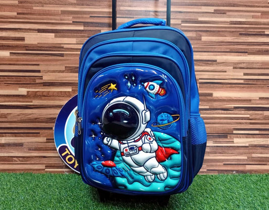Outer Space World Themed School Trolley Bag for Grade 3 to Grade 6 (18030)