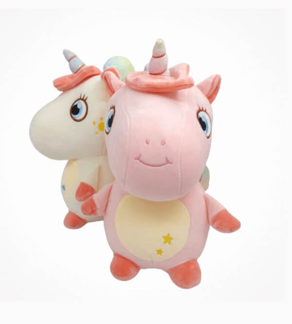Enchanted Unicorn Stuffed Plush Toy - 18" Premium & Washable | Pink/White (A-12)
