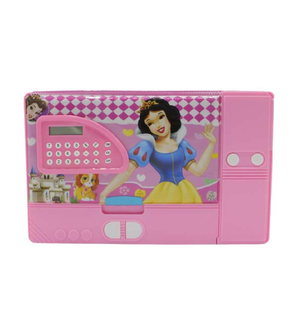 Princess Magnetic Double Sided Jumbo Pencil Box With Calculator & 6 Buttons (JC-2727)