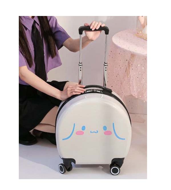 Sanrio Cinnamoroll Hard Shell Carry-On Suitcase – Matte Finish | Kids Travel Luggage with 360° Wheels