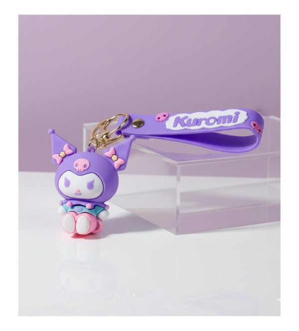 Kuromi Figure PVC Keychain – Cute Sanrio Key Chain for Kids & Kuromi Fans