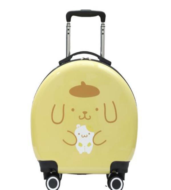Sanrio Pompompurin Hard Shell Carry-On Suitcase – Matte Finish | Kids Travel Luggage with 360° Wheels