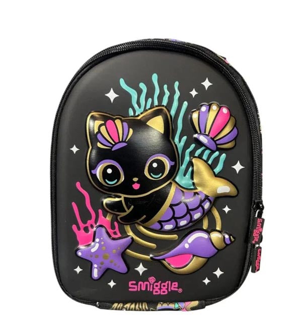 Smiggle Black Cat Two Compartment Insulated Lunch Bag – Cute & Durable Lunch Box for Kids (387119)