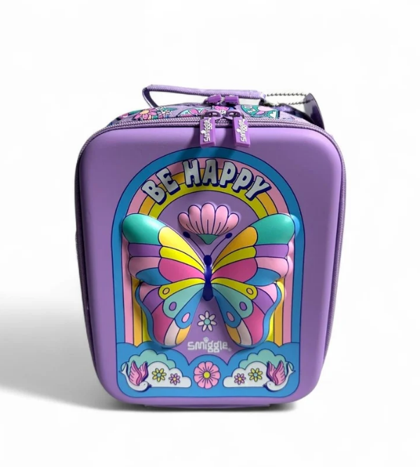 Smiggle Butterfly Design Two Compartment Insulated Lunch Bag – Cute & Durable Lunch Box for Kids (862371)