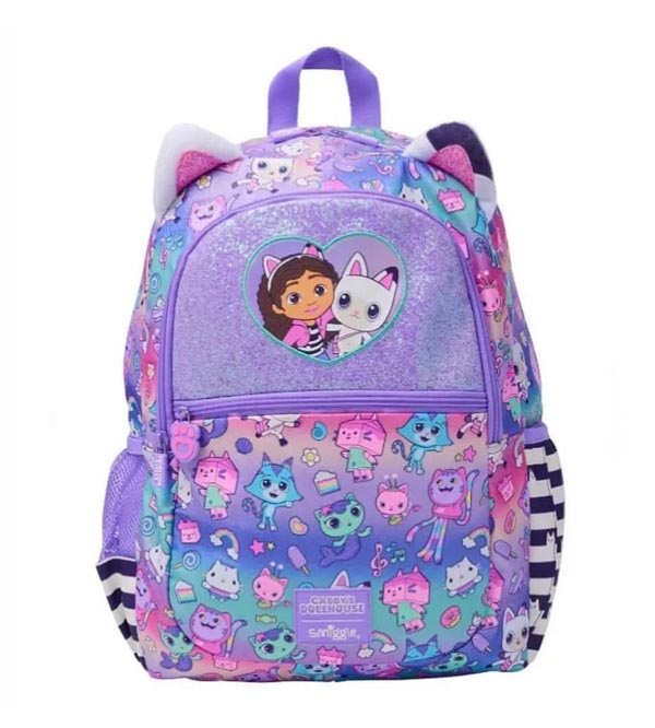 Smiggle Gabby’s Dollhouse Kids School Bag & Travel Backpack – 17 Inches (107348)