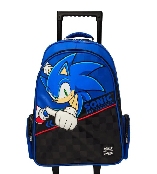 Smiggle Brand Sonic The Hedgehog Themed School Trolley Bag for Grade 2 to 5
