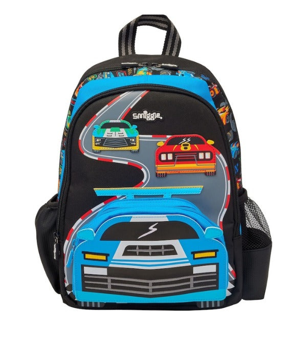 Smiggle Curious Junior Kids Backpack – 14 Inch School & Travel Bag with Water Bottle Pockets (835665)