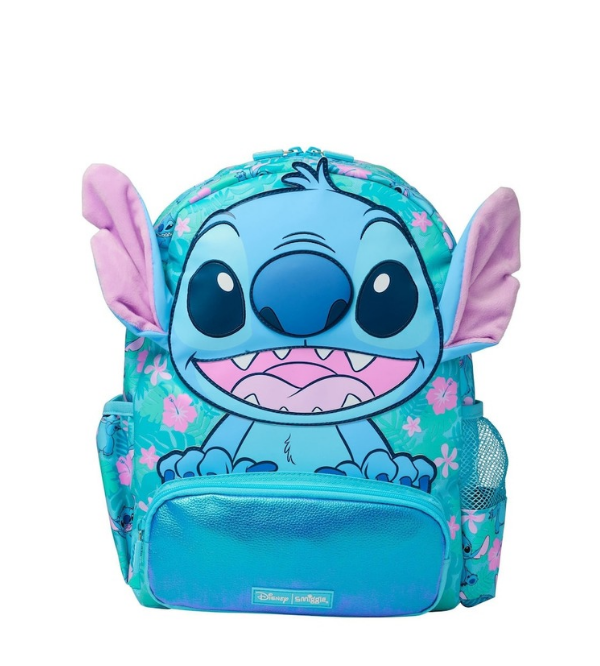 Smiggle Disney Stitch Backpack with Hood – 14 Inch Kids School Bag for KG 1 & KG 2 – Washable, Lightweight & Travel Friendly (110603)
