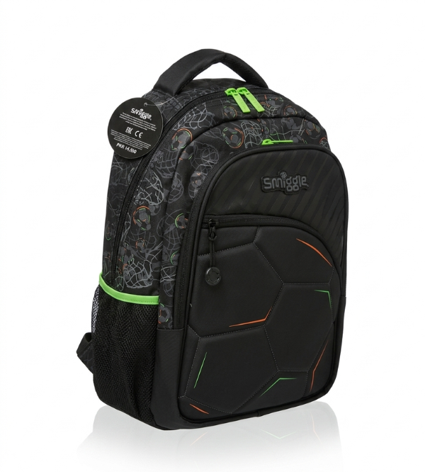 Original Kick Off Soccer Backpack with Embossed Football Details – Bla ...