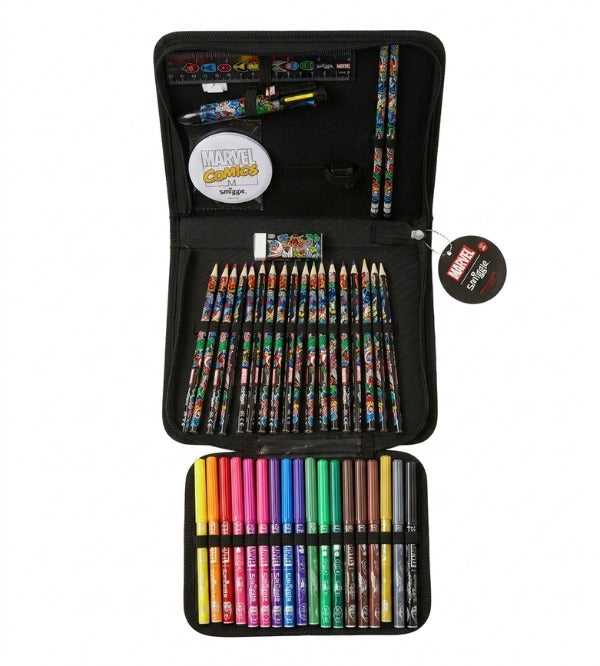 Original Marvel Comics Zip It Pencil Case Set – Kids Superhero Station ...