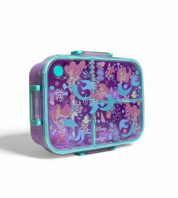 Mermaid Theme 3 Portion Lunch Box – 1200ml Leak-Proof, BPA Free Kids Lunch Box with Spoon (SM254098)