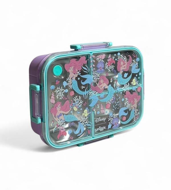Smiggle Mermaid 3 Portion Stainless Steel Lunch Box – Leak Proof, 750ml (SM262198)
