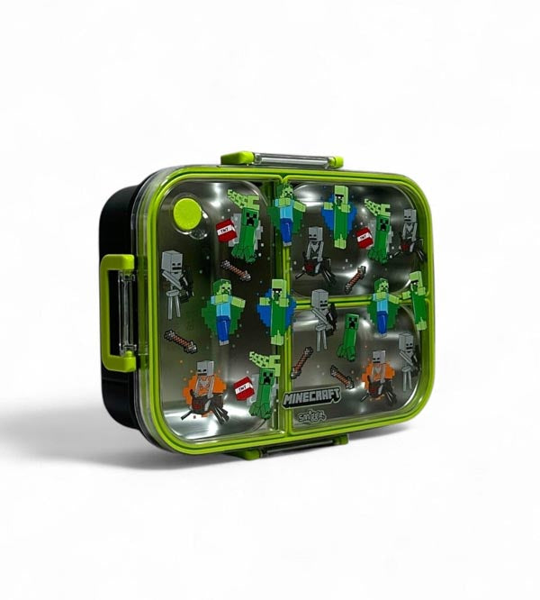 Smiggle Minecraft 3 Portion Stainless Steel Lunch Box – Leak Proof, 750ml (SM262198)