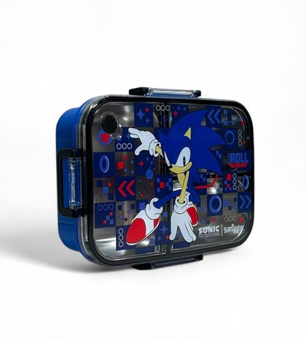 Smiggle Sonic The Hedgehog 3 Portion Stainless Steel Lunch Box – Leak Proof, 750ml (SM262198)
