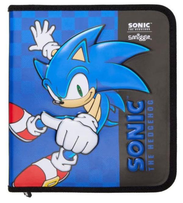 Smiggle Sonic The Hedgehog Zip It Pencil Case – Complete Stationery Set for Kids (100275)