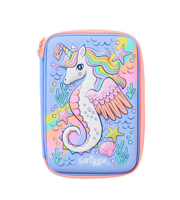 Smiggle Unicorn 3D Stationery Organizer Pouch – Magical Pencil Case for Kids – Durable & Spacious (374819)