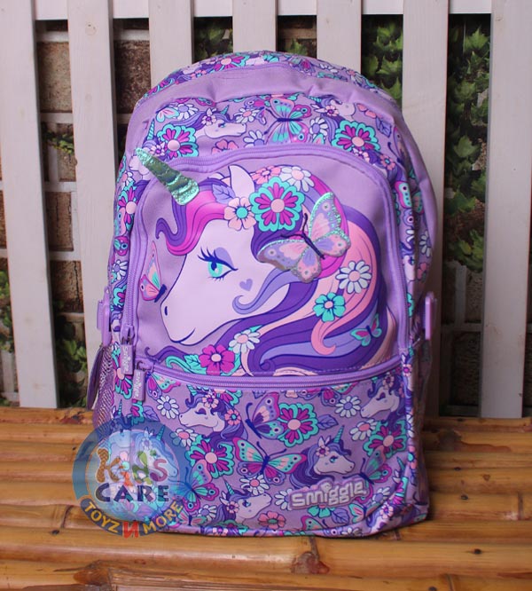 Smiggle Brand Unicorn Themed School Bag | Grade 1 & 2 | Purple (716704)