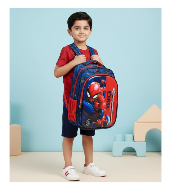 Spider-Man 3D School Bag – Large 17 Inch | Durable & Spacious Backpack for Boys | Grade 3 and 4 (1707)