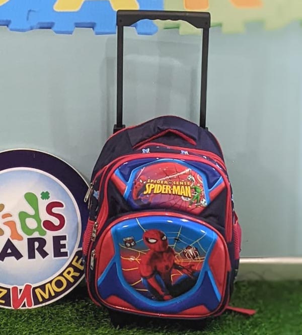 Spider Man Themed School Trolley Bag for Kindergarten Kids (T14115)