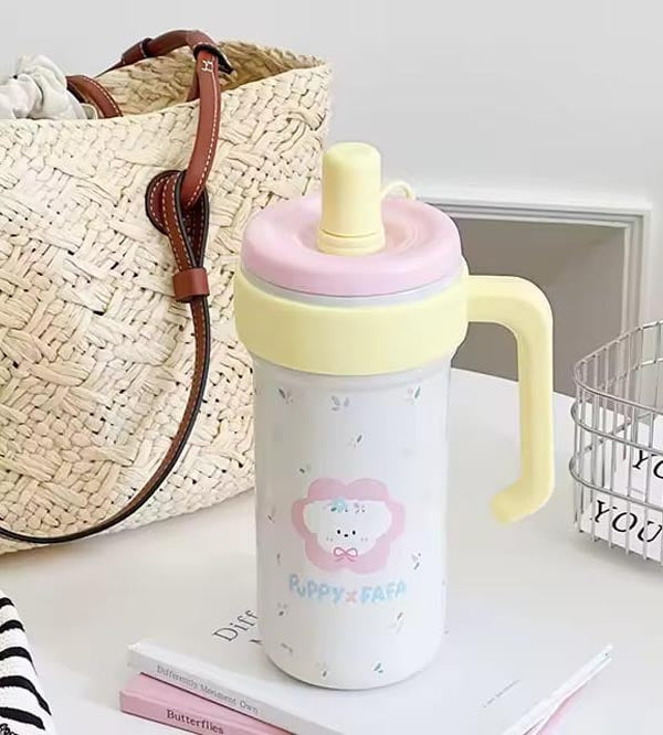 SUS 316 Stainless Steel Vacuum Mug / Tumbler 1000ml with Covered Straw & Ice Storage – Yellow