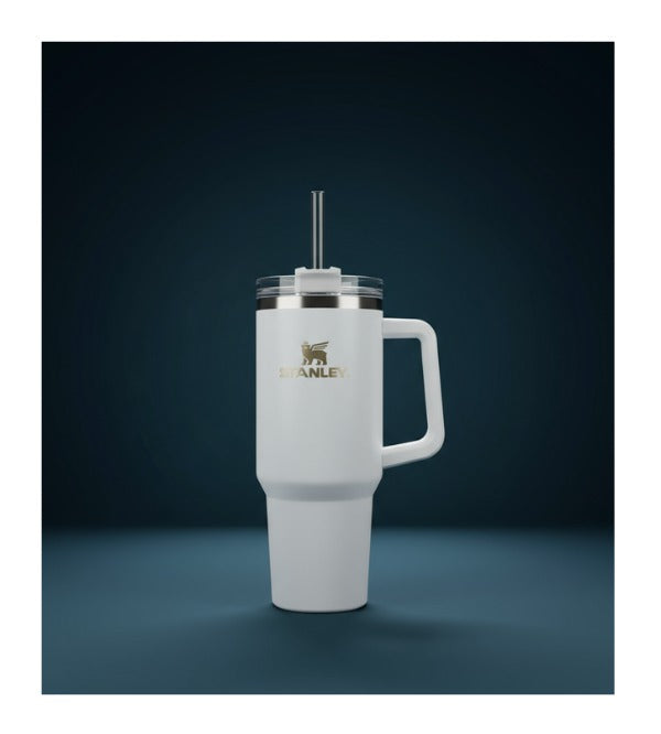 Stanley Quencher 40 oz (1.18L) White Stainless Steel Tumbler – Premium Insulated Water Cup