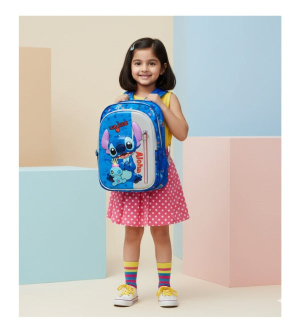 Stitch 3D School Bag – Large 17 Inch | Durable & Spacious Backpack for Girls | Grade 3 and 4 (1707)