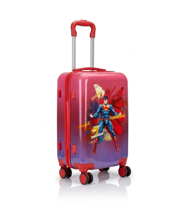 Superman Hard Shell Kids Cabin Trolley Suitcase with Matching Gear Cas ...