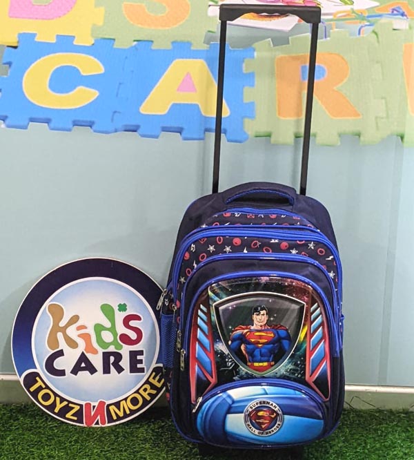 Superman Themed School Trolley Bag for Grade 3 to Grade 6 (T18125)