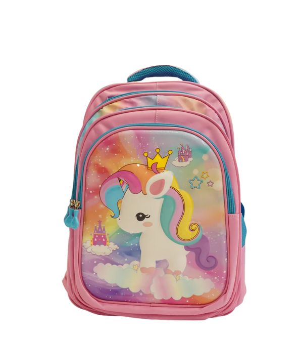 Unicorn 3D School Bag for Girls – Cute, Spacious & Durable – Grades 3 to 6 (2388)