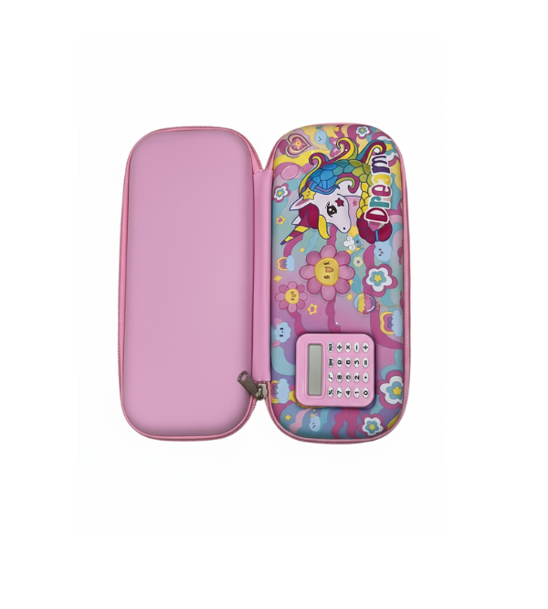 Unicorn 3D Stationery Organizer with Calculator – 4x8.5 Inches (KC5923)