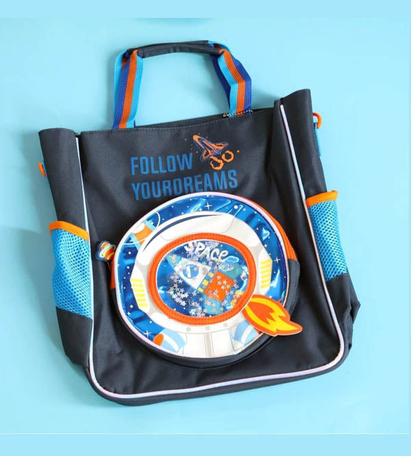 Vest Brand Astronaut Space World Tote Bag for Kids - Premium Diaper & Travel Handbag | 10.5" x 12.5" (U2093)
