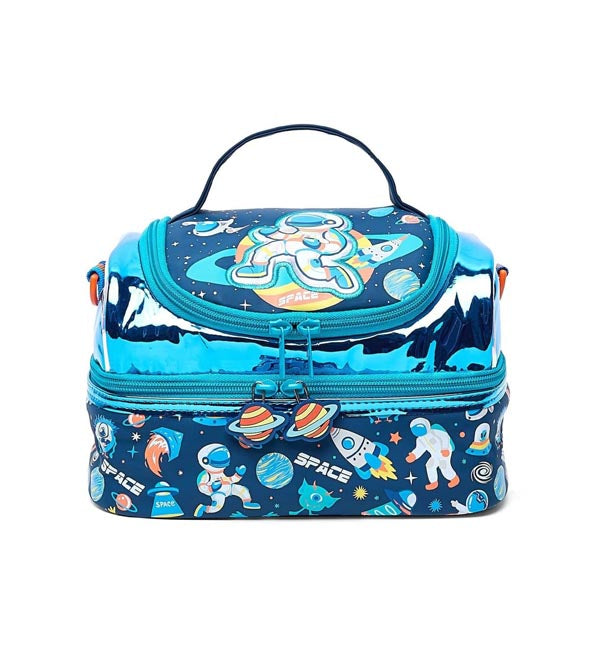 Vest Brand Astronaut Space World Two-Compartment Insulated Lunch Bag for Kids – Durable, Washable & Spacious