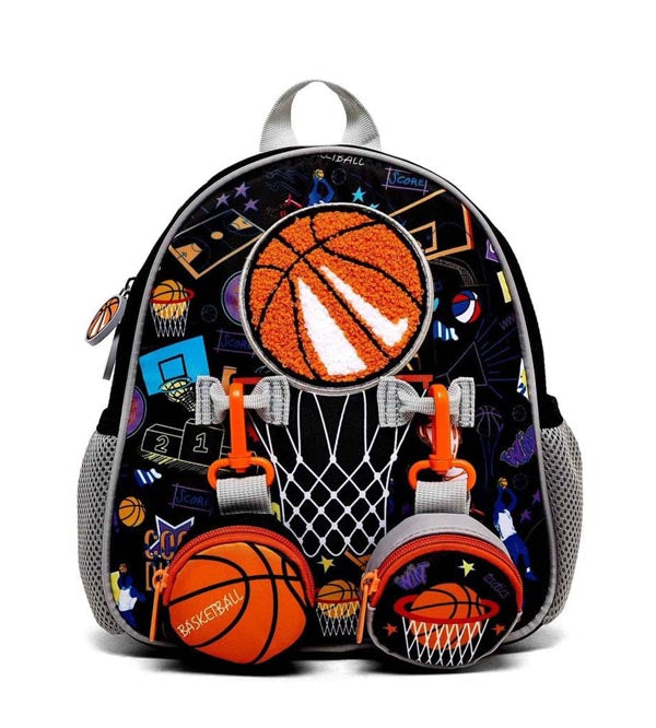 Vest Brand Basketball Theme Small Backpack for Kids – Playgroup & Travel Bag (U2054)