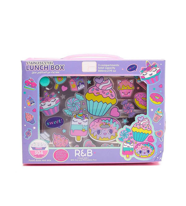 Vest Brand Cupcakes & Donuts Design Lunch Box – Sweet, Fun & Perfect for Kids! (U2087)