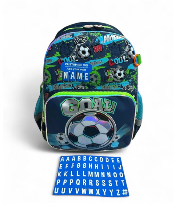 Vest Brand Football Soccer Kids School Bag with Name Customization – KG 1 & KG 2 (U2021)