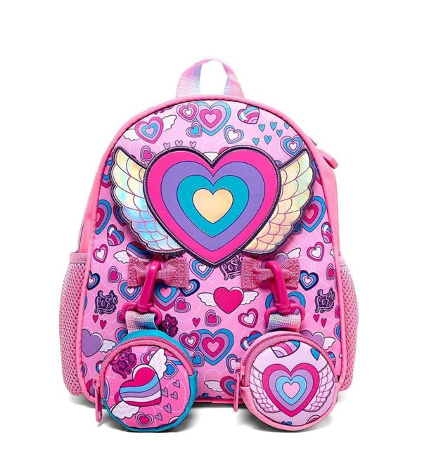 Vest Brand Hearts Theme Small Backpack for Kids – Playgroup & Travel Bag (U2054)