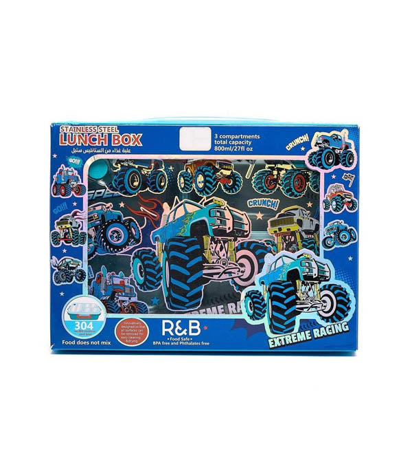 Vest Brand Monster Truck Design Lunch Box – Tough, Cool & Built for Adventure! (U2087)