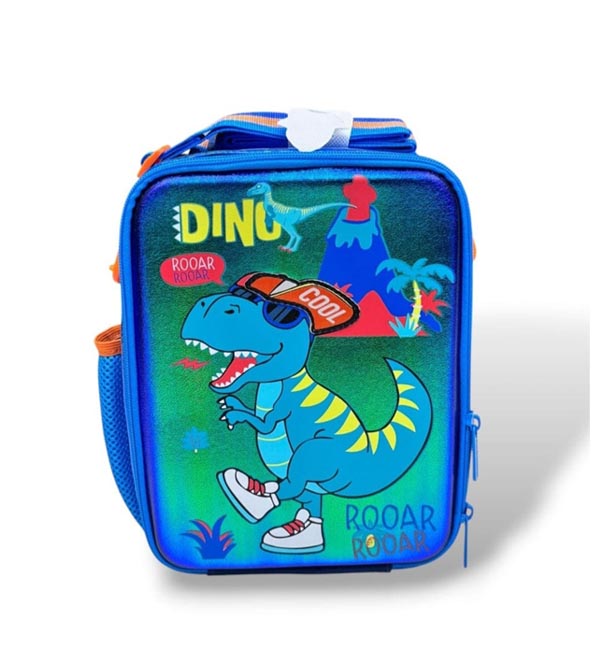 Vest Brand Rooar Dinosaur Themed Insulated Lunch Bag – Two Compartment, Hand & Cross Body (U2119)