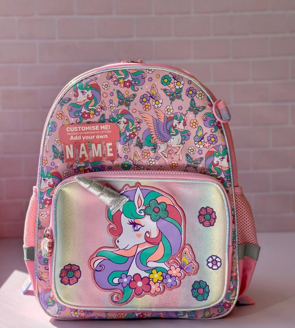 Vest Brand Pink Unicorn Kids School Bag with Name Customization – KG 1 & KG 2 (U2021)