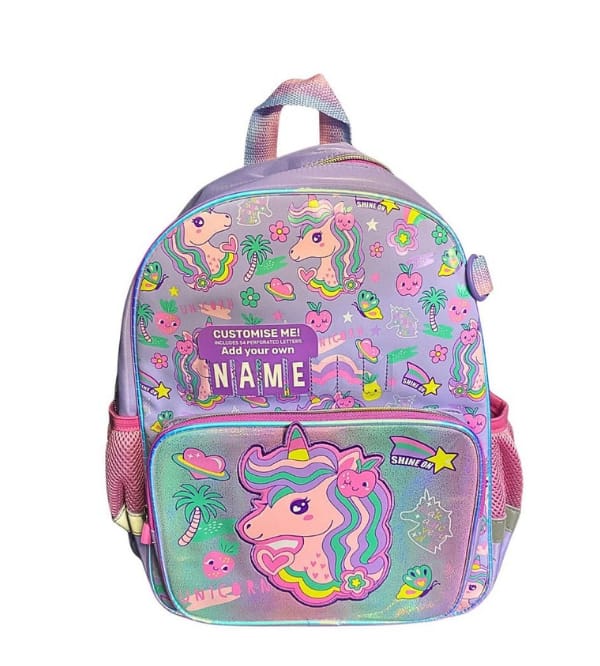 Vest Brand Purple Unicorn Kids School Bag with Name Customization – KG 1 & KG 2 (U2021)