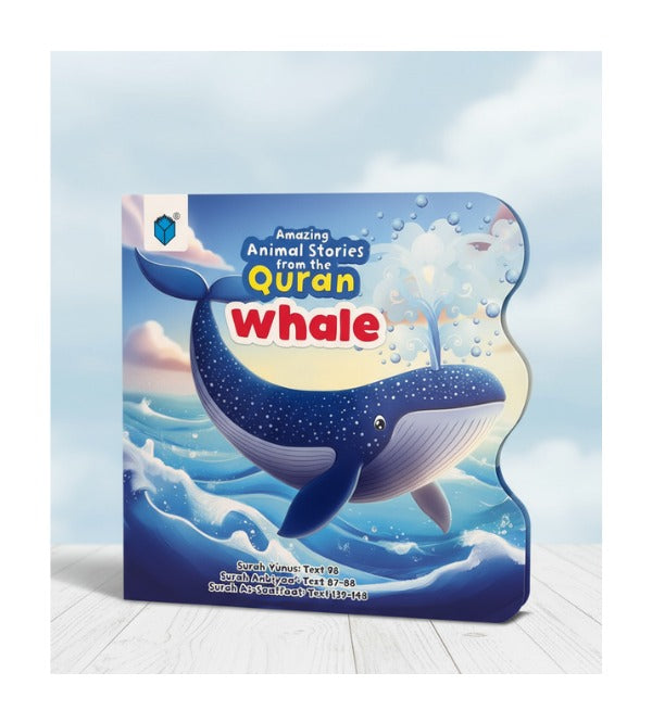 Whale – Fun Shaped Islamic Board Book for Kids (Amazing Animal Stories from the Quran, Wipe & Clean, 15 Pages)