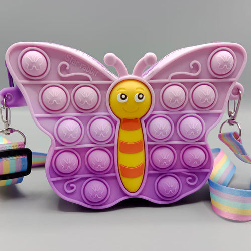 Load image into Gallery viewer, Butterfly Shaped Pop It Soft Silicone Cross Body Bag (KC5142A)
