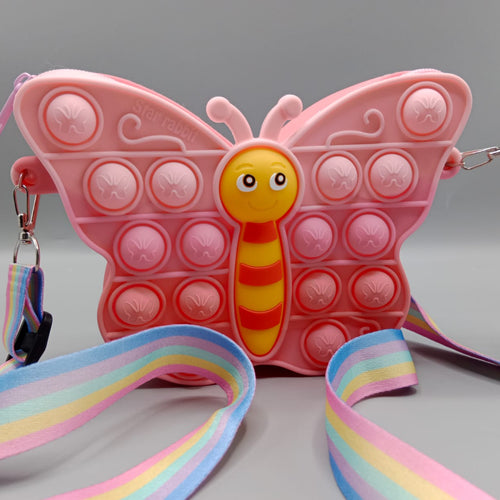 Load image into Gallery viewer, Butterfly Shaped Pop It Soft Silicone Cross Body Bag (KC5142C)
