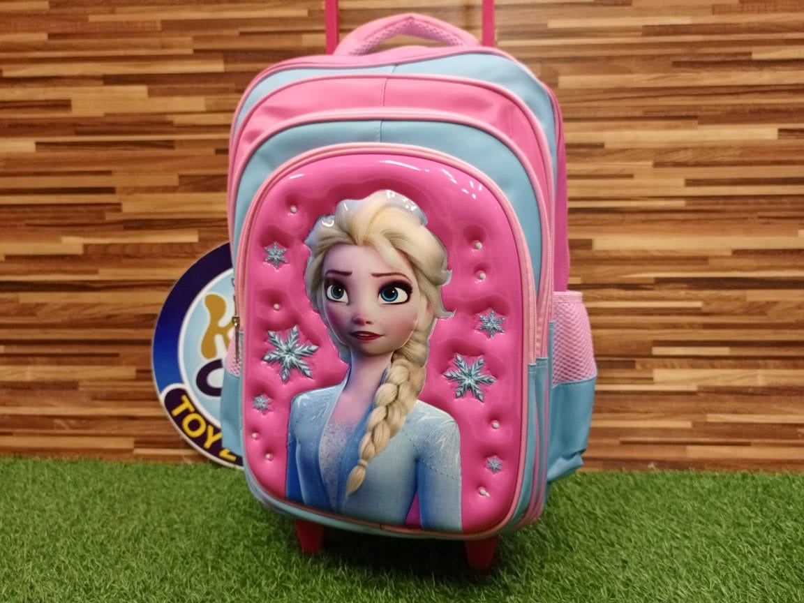 Frozen Elsa Themed School Trolley Bag for Grade 3 to Grade 6 (18030)