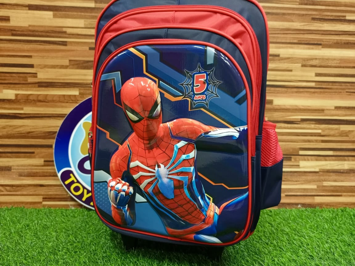 Spider Man Themed School Trolley Bag for Grade 3 to Grade 6 (18030)