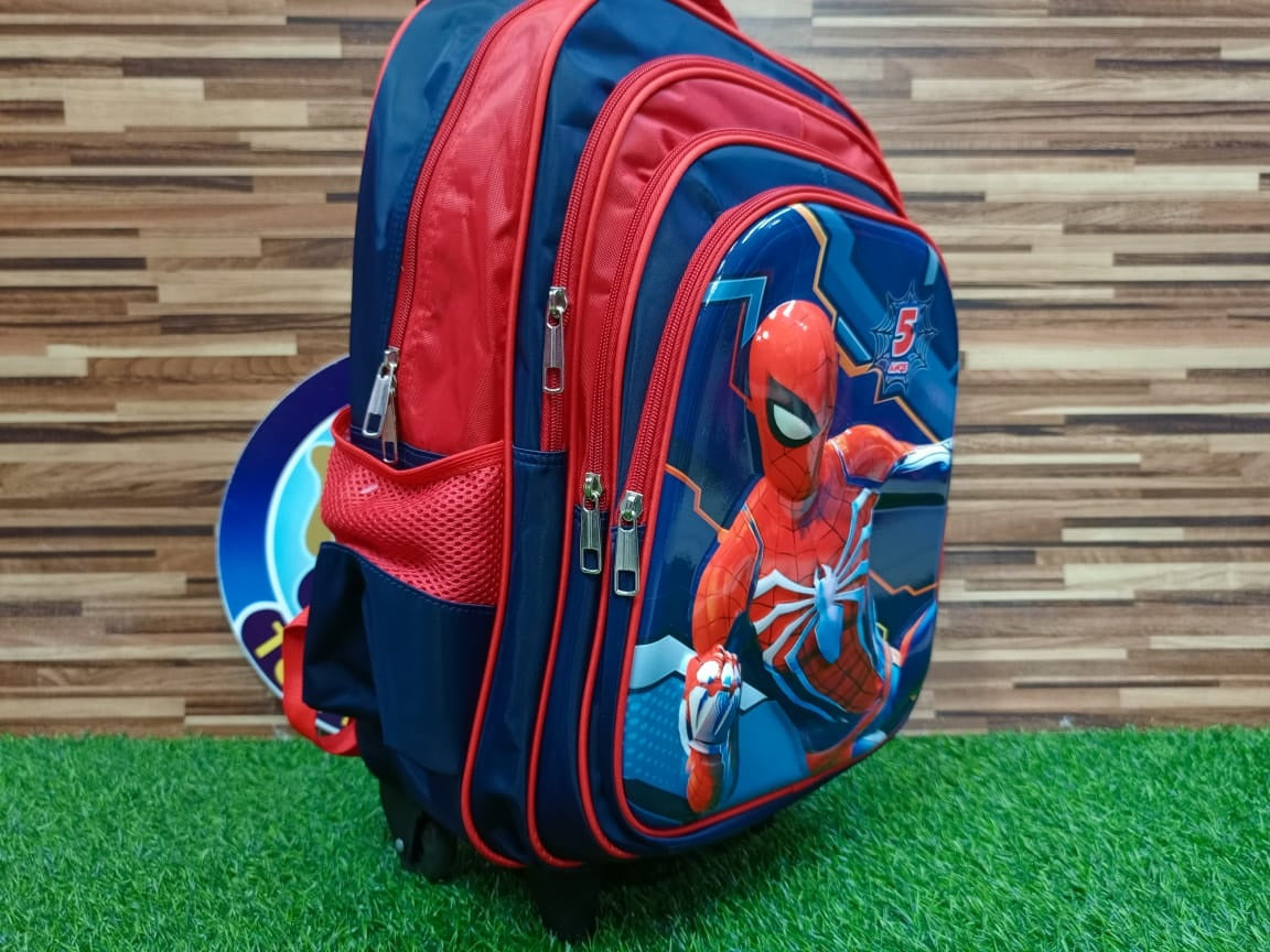Spider Man Themed School Trolley Bag for Grade 1 & Grade 2 (16030)