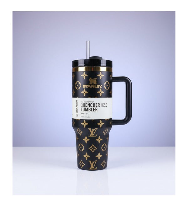 LV Pattern Stanley Quencher 40 oz (1.18L) Tumbler – Premium Stainless Steel Insulated Water Cup in 5 Colors